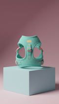Aquamarine plush dog harness