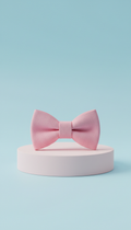 Bubblegum pink cat bow tie