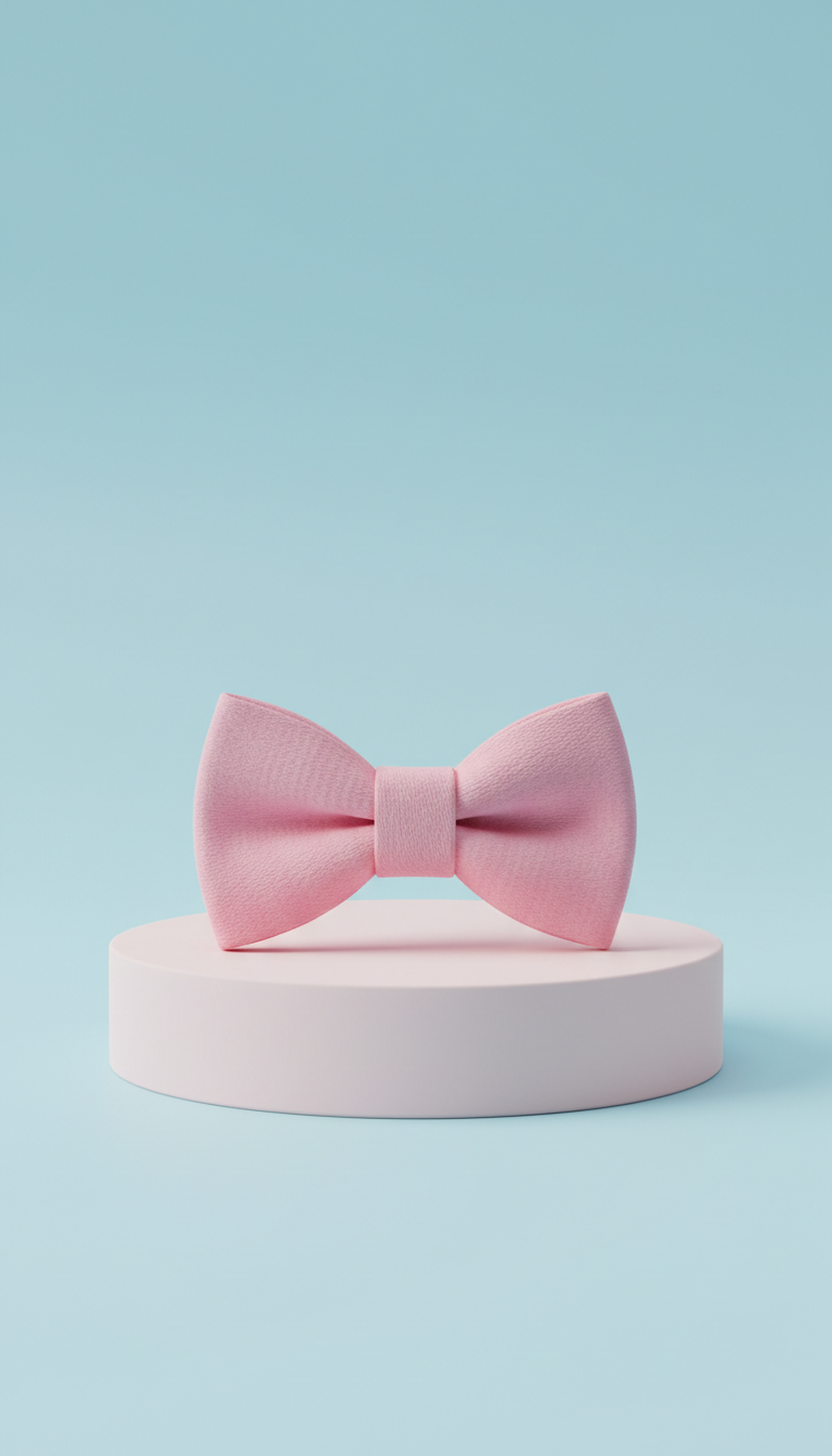 Bubblegum pink cat bow tie