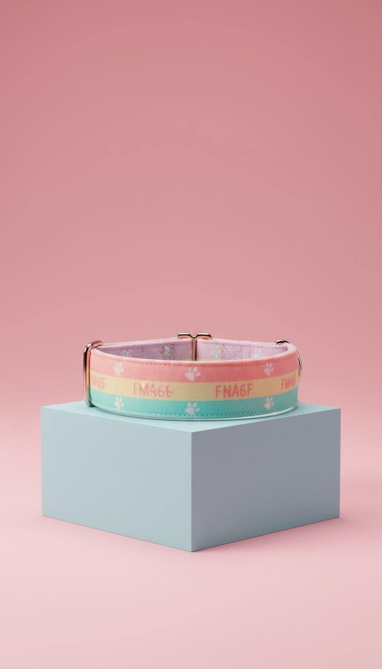 Pastel paw print collar